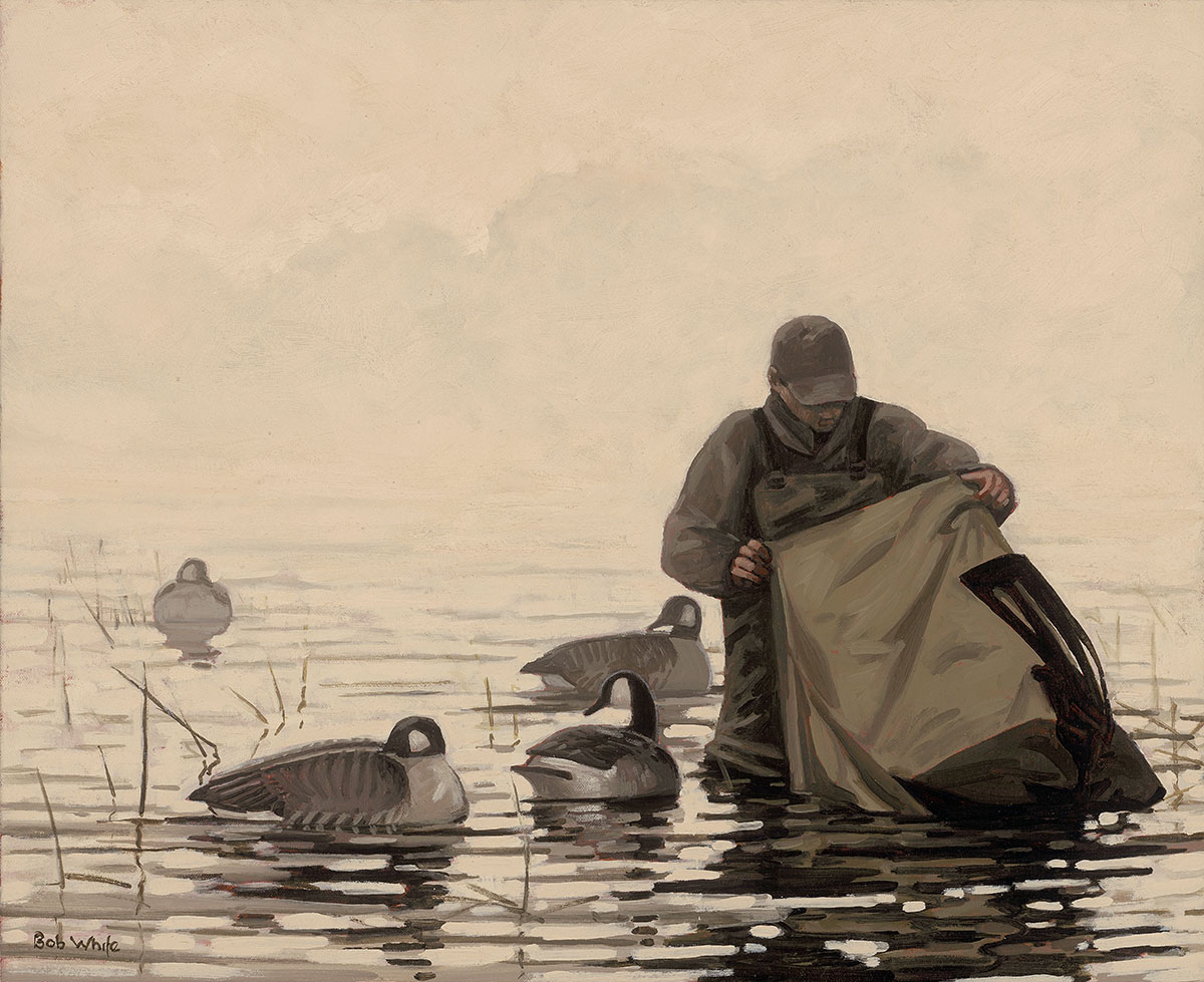 My daily post of artwork -  to help make Twitter and the world a nicer place to hang out.  

Enjoy!  

'Goose Decoys' - 22' x 18' - oil on canvas ©2015 BobWhiteStudio  

#waterfowlhunting #ducks #geese #sportingart #DU #DeltaWaterfowl #bobwhitestudio
