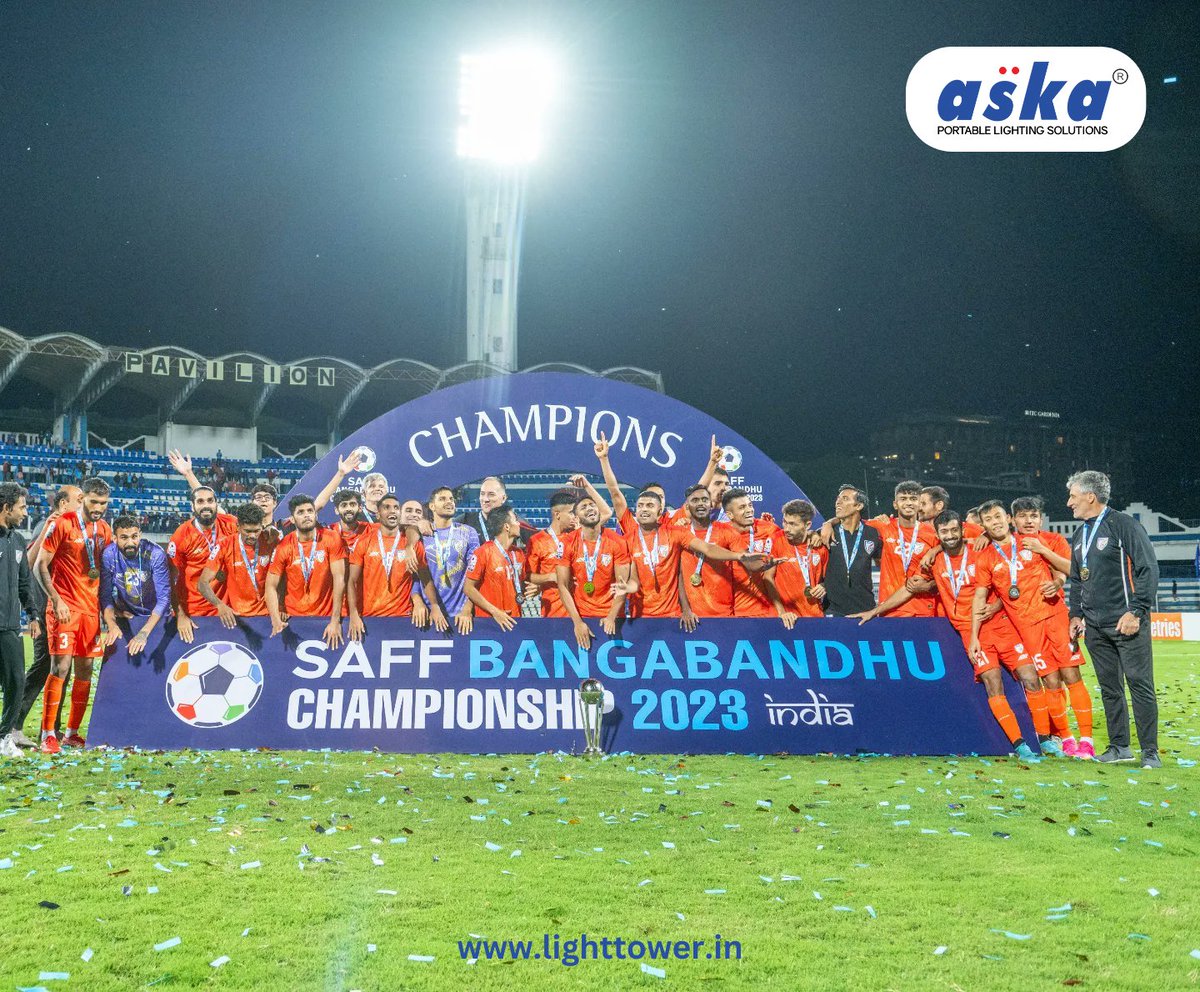askalightoff's tweet photo. ASKA- Always sees the Brighter side of India
·
Congratulations to @IndianFootball team for winning #SAFFChampionship2023 You have made the country proud once again!
#SunilChhetri #twitter #vandemataram #BlueTigers #football #India #NammaBengaluru #Aska #AskaPortableLight https://t.co/uVAiZc3Urs