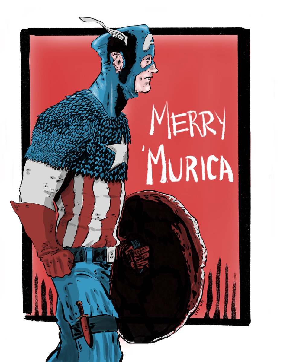 drawingwithdave's tweet photo. Merry ‘Murica https://t.co/0po7HBXs57