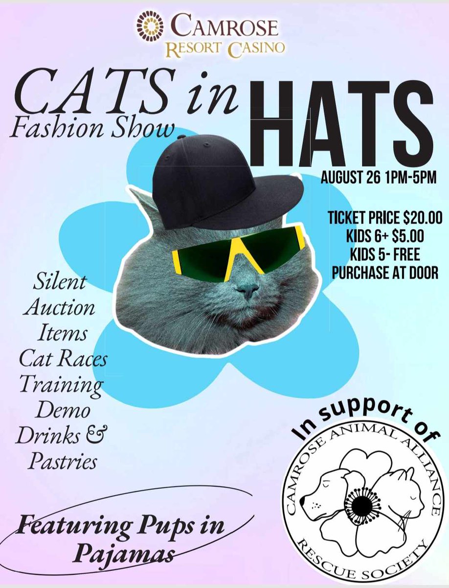 Get tickets to the Cats and Hats Fashion Show in Camrose, AB.

We will be serving out Custom Sangria Samples as well as selling Sangria. 

#halfkorkedwinery #halfkorked #rowdyredsangria #whinowhitesangria