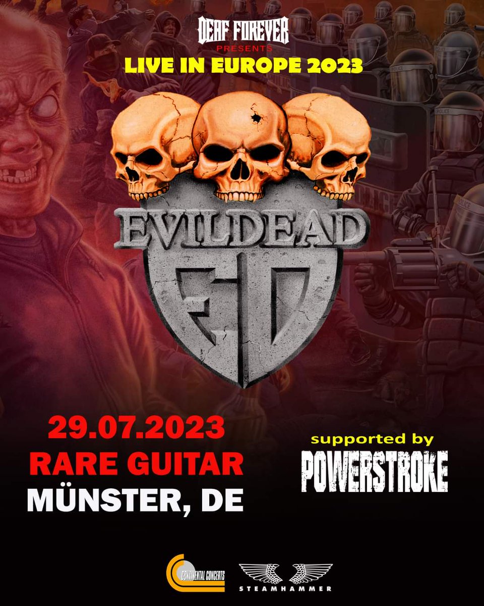 powerstrokeband's tweet photo. Münster, Germany is where the tour starts!
• 29-July-2023 •
=> RARE GUITAR 

Get your tickets now: https://t.co/JVwryaA4Q6

@evildead1 
@martygrasmusic

#evildead #powerstrokeband #summertour #eurotour #europeantour #evildeadband #Germany #munster #rareguitar #powerstroke https://t.co/NNsrpAxlNt