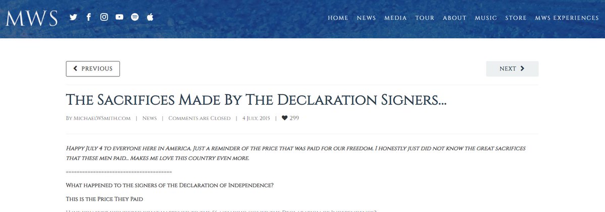 markbrewer4's tweet photo. The Sacrifices Made By The Declaration Signers
What happened to the signers of the Declaration of Independence?

https://t.co/1Htknofwo9 https://t.co/MCLCQckHJ6