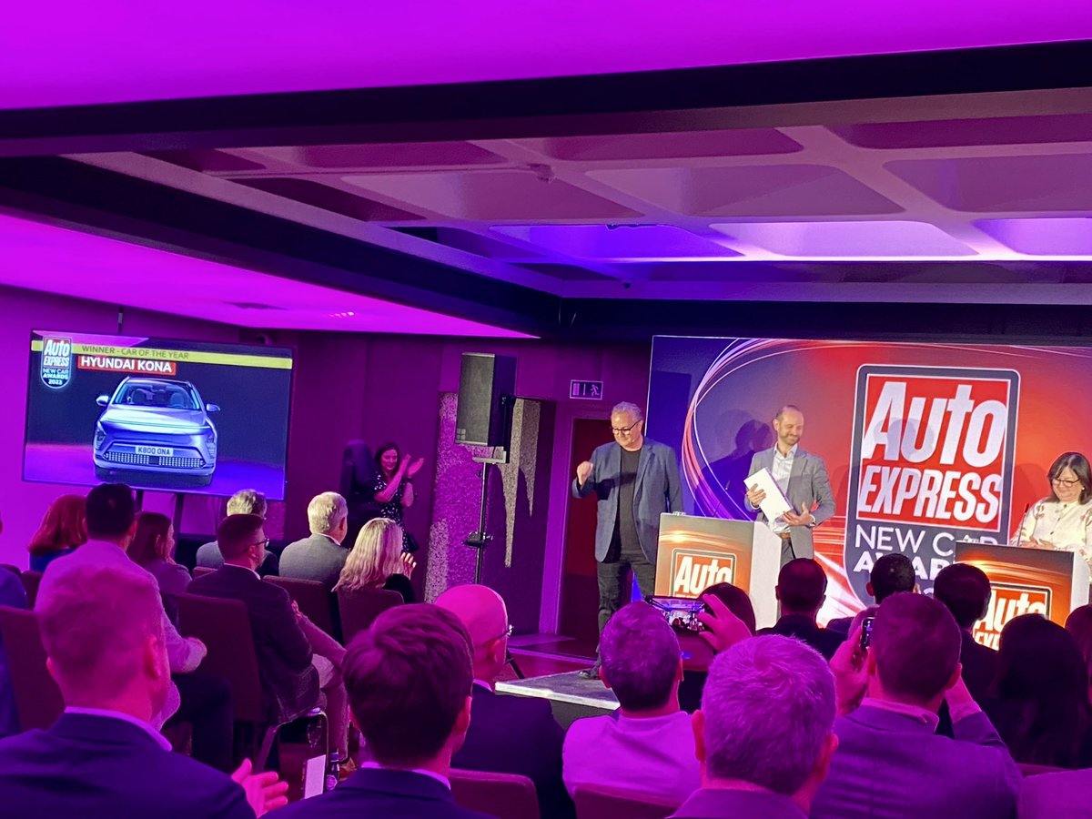 And there it is @AutoExpress Car of the Year: the Hyundai Kona #aeawards