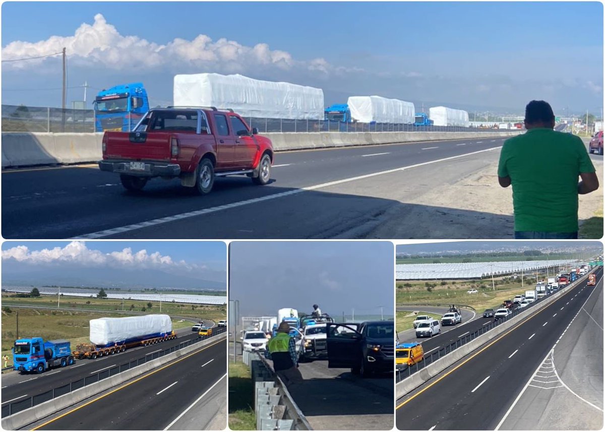 INDICEMEDIAMX's tweet image. ⭕️ #Transporte | 🚨 Genera amplia #Expectación y #Afectación a la #Movilidad de la carretera federal México-Veracruz paso por #Tlaxcala con resguardo de Guardia Nacional #GN y Secretaría de Movilidad y Transporte federal de plataformas con vagones del #TrenMaya, así la vialidad…