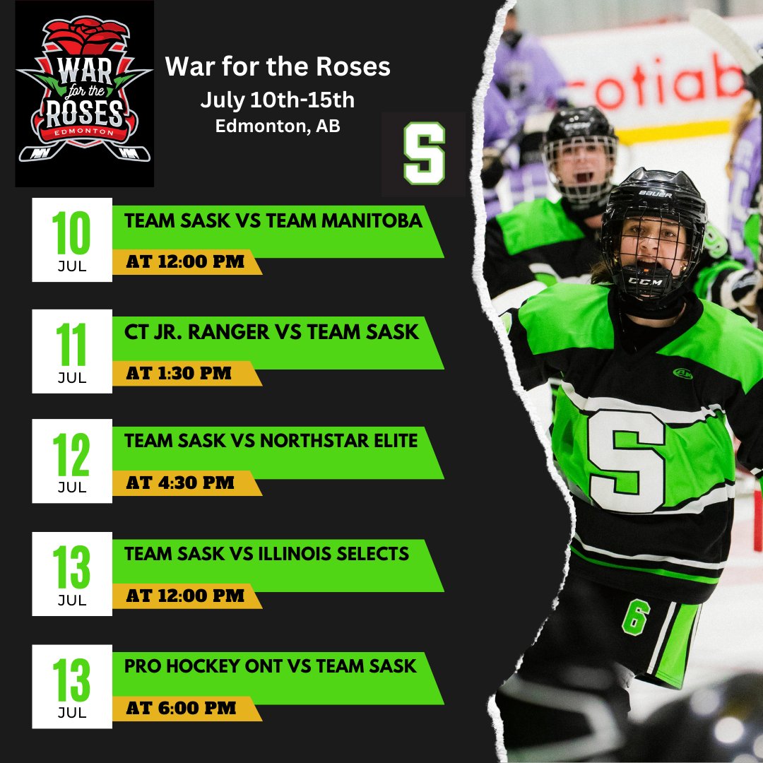 2010 <a href="/team_sask/">Team Sask</a> are excited to head to Edmonton to compete at the War for the Roses tournament July 10th-15th.  <a href="/the_roseseries/">the ROSE series</a>