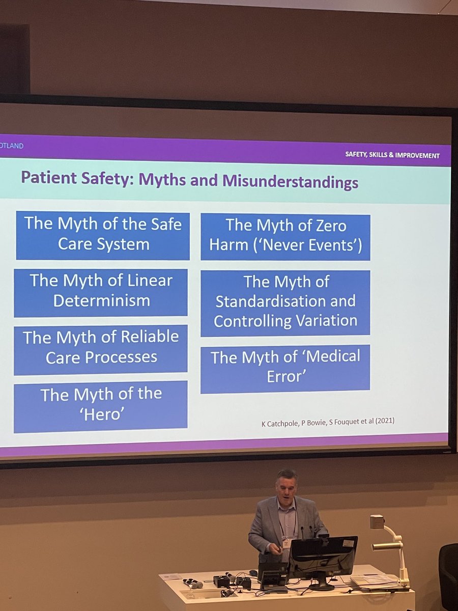 Patient safety myths and misunderstandings. Prof Paul Bowie #CSHI2023 ⁦<a href="/DxInformatics/">Diagnostic Informatics</a>⁩ ⁦<a href="/TheInstituteDH/">Australasian Institute of Digital Health (AIDH)</a>⁩ ⁦<a href="/AIHI_MQ/">Australian Institute of Health Innovation</a>⁩
