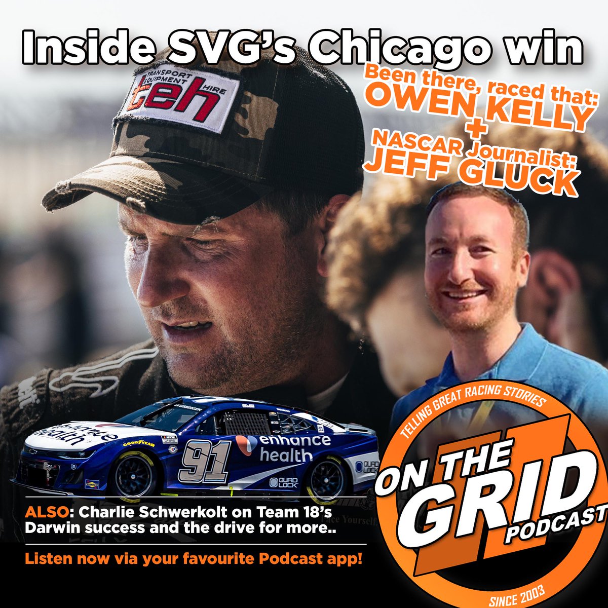 MASSIVE show! NASACAR Journo <a href="/jeff_gluck/">Jeff Gluck</a> and racer Owen Kelly join us to delve into the impact of SVGs Chicago win. 

Plus Charlie S on Team 18's success and the drive for more of it this weekend in Townsville.

LISTEN 🎧 bit.ly/3PJU6Um

#RepcoSC #NASCAR