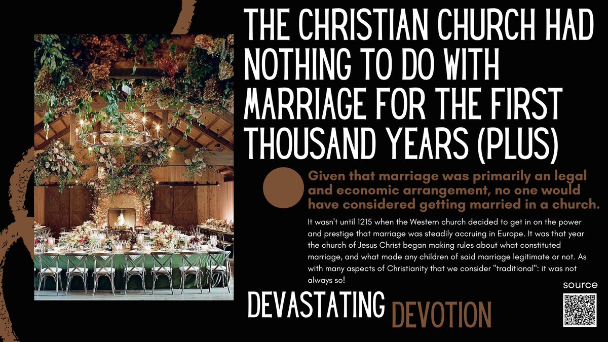 TheSlateProject's tweet photo. As much as Christianity (Christianities) seems obsessed with marriage, it wasn't always so!
(This is true of much of our modern faith tradition.)
#DevastatingDevotion https://t.co/KZY2a4jH6Z