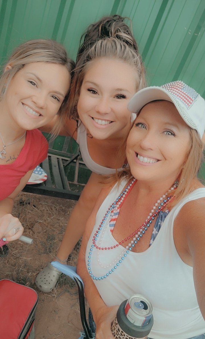 Hanging out with my girls!❤️🤍💙 #motherdaughters #July4th