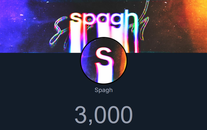 SpaghGD's tweet image. Déjà 3000 abonnés! Merci beaucoup ❤️