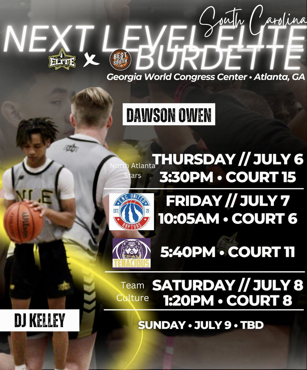 CoachAnderson20's tweet image. COLLEGE COACHES🚨
———————————
BEST OF THE SOUTH | ATLANTA, GA
@NextLvlElite_SC Team Burdette🌟🏀