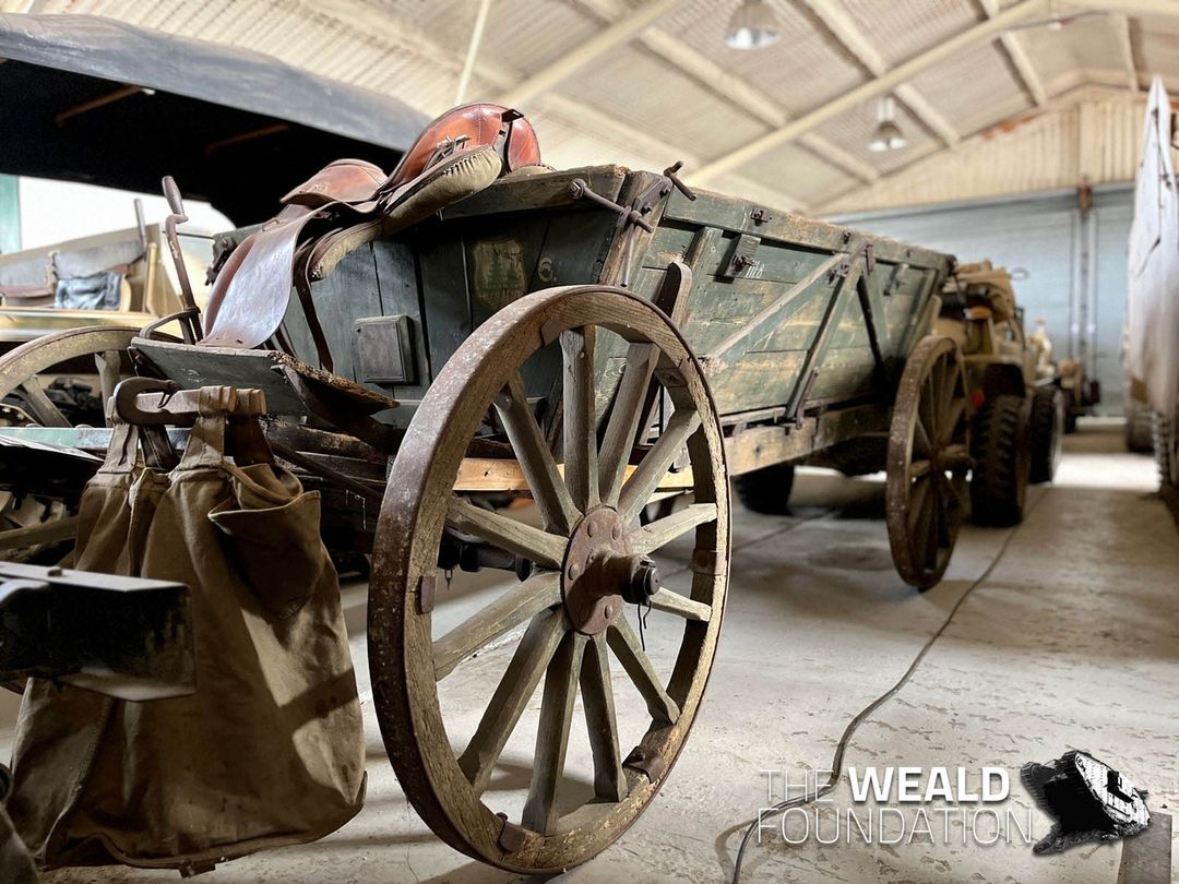 Spot our authentic Heeresfeldwagen at first glance? It's a key part of our collection! Contrary to Blitzkrieg's mechanized image, the German army in WWII relied on 3M+ draft horses. With original colour and unit markings, reveals that 80% of Germany's transport was horse-drawn.