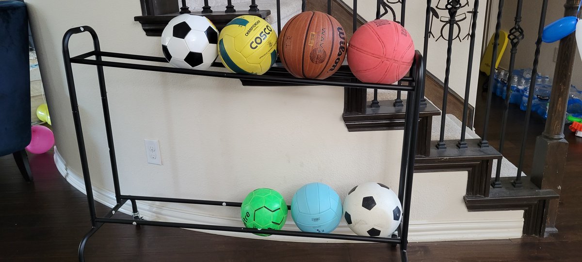 rooparaghavan's tweet photo. Hey #basketball families, here's an elegant solution to stow basketballs at home and use it for practice - a tilt ball rack perfect for practicing those 3 point shoots! Check out on amazon. Comes with wheels!

https://t.co/ue8EOinLO6

#sponsored #extcct #basketballrack https://t.co/zdmvJo8XSA