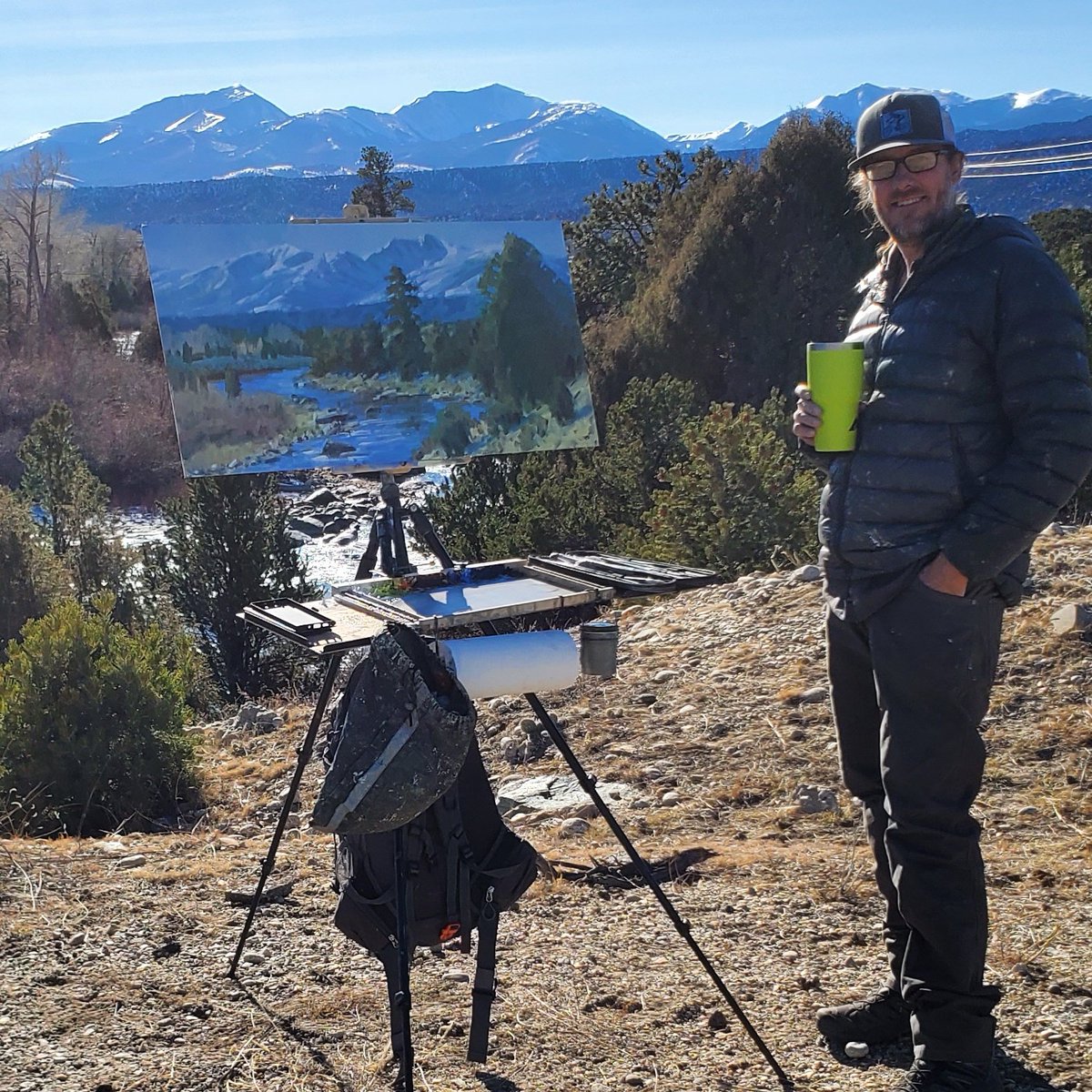 ProlificPainter's tweet photo. Go paint heaven. It's fun, challenging, lucrative, and honors the divine existence we find ourselves in.🙏🙏👊🎯
#nopleinnogain
#DaytripperEasel w/
@JoshuaBeen (the inventor)

Equipment • Education • Inspiration
https://t.co/wE6oBSExwE https://t.co/NWsWig1ab4