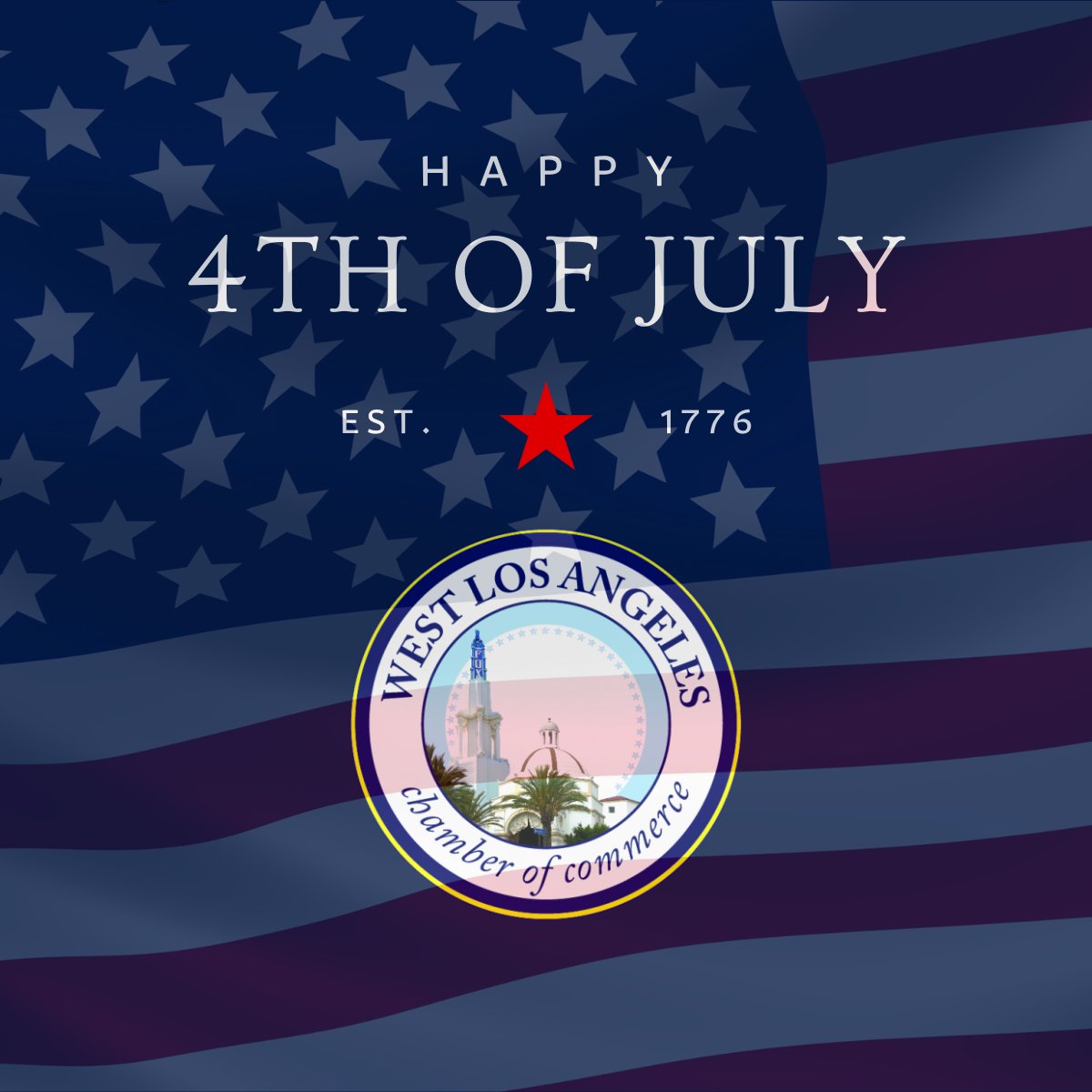 🎆 Happy 4th of July West LA! Join us in celebrating the spirit of freedom as we pay tribute to our nation's history and the values that bind us together. ❤️💙 #westla #westlachamber #IndependenceDay