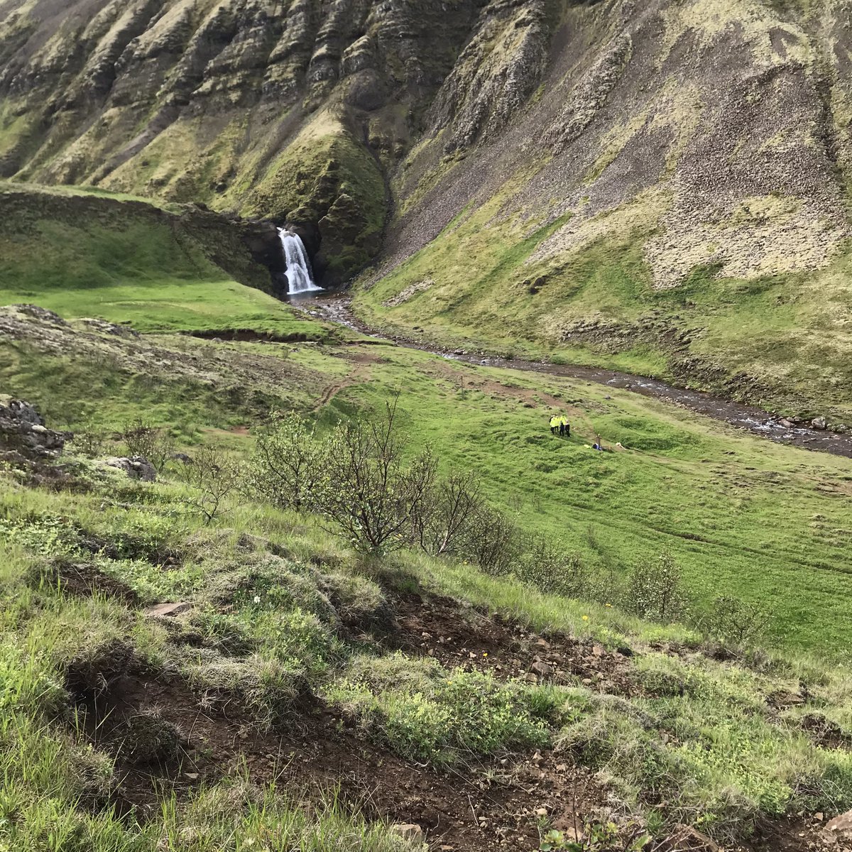 Finished our trench today at Helgasel and had about 1m’s worth of floors inside the structure. Alternate bands of charcoal and peat ash layers mostly relating to the second of two phases of wall construction <a href="/Transhumice/">The rise and fall of transhumance in Iceland</a>