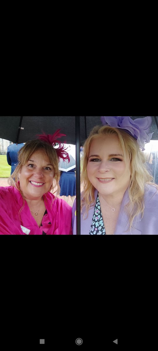 A lovely (if wet!) day today at the King's garden party at celebrating around 60 years of volunteering with Girls Brigade between us!