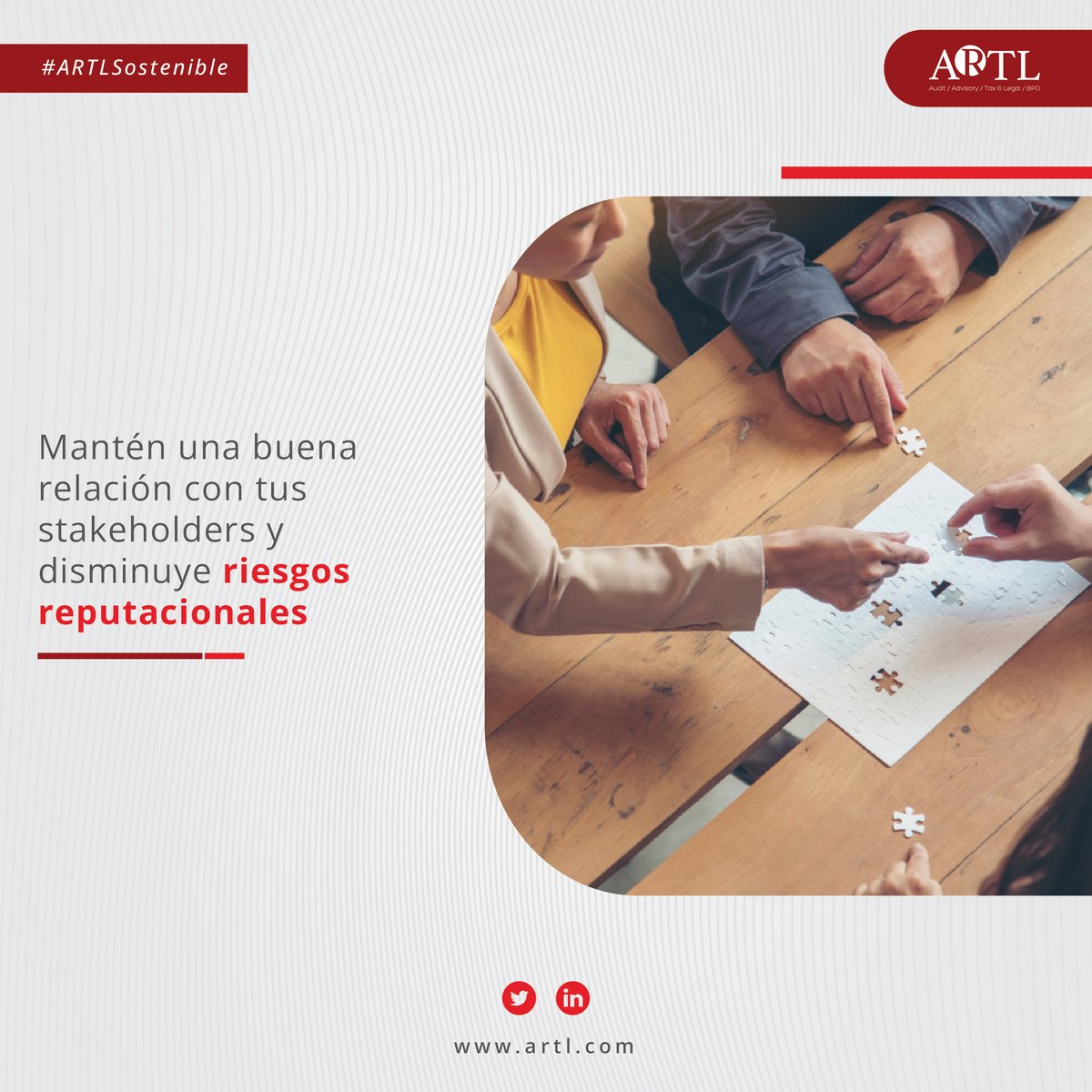 ARTL_CL's tweet photo. Escuchar el #feedback entregado y demostrar la importancia que representa para tu #empresa cada #stakeholder o grupo de interés, es parte imprescindible de su #gestión estratégica. Reduce la posibilidad que tu #reputación corporativa e imagen pública sufra impactos negativos. https://t.co/xk0D0k36qi