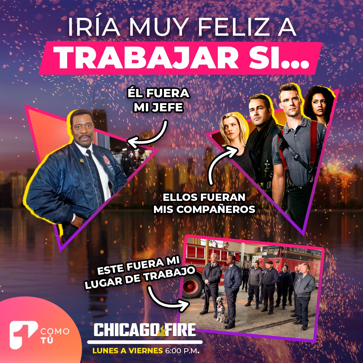 Canal1_Col's tweet photo. Este es el equipo con el que sueño trabajar y por otro lado están mis compañeros. 😂😂
#ChicagoFire, 🔥🚒 de lunes a viernes a las 06:00 p.m. en #TeleSeriesDel1. https://t.co/mN8nD2JYa1