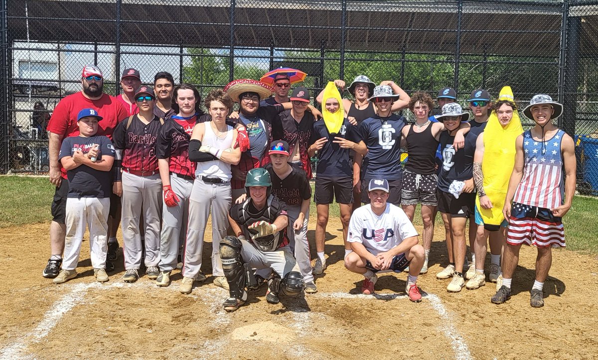 16U Rebels and 16U Illinois Crush played an amazing Banana Baseball game today. 
The game had everything: a steal of first, a slip-n-slide in LF, a walk for a HR. It was a blast.