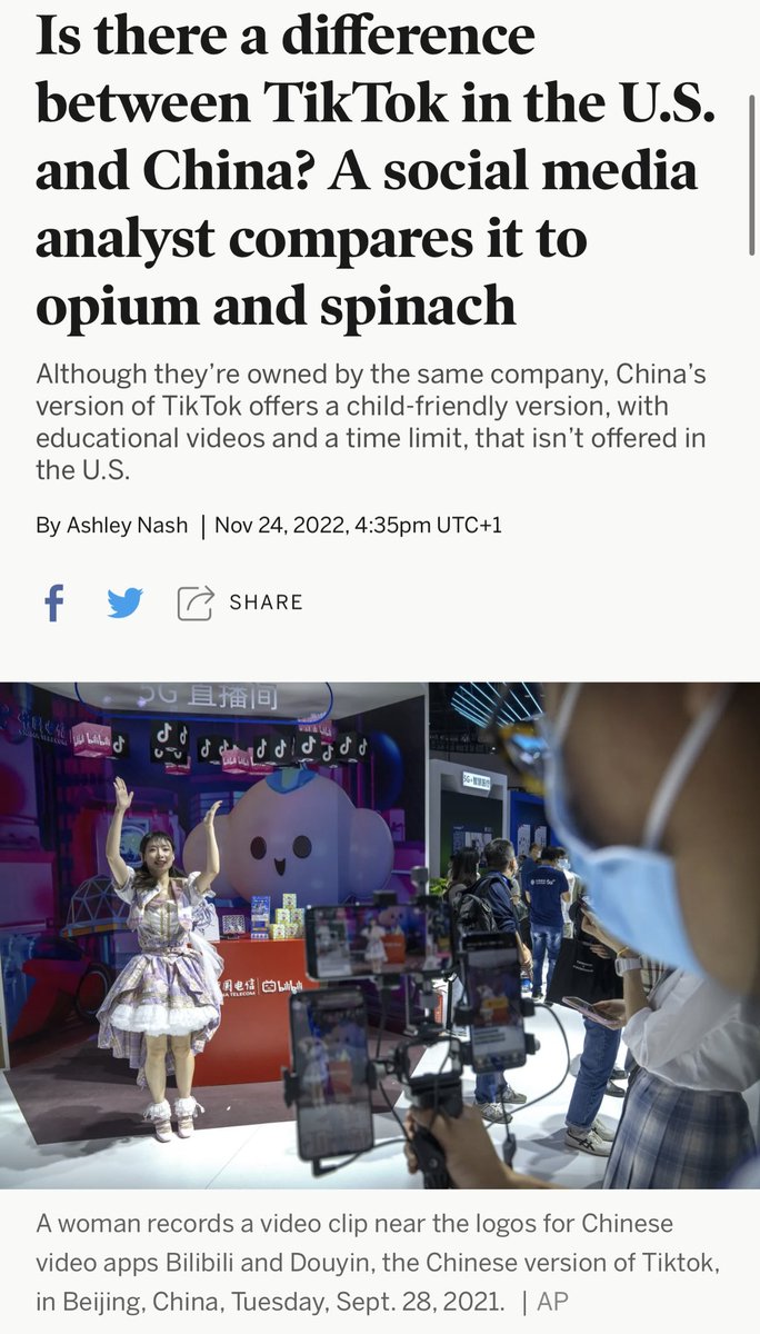 patientanz's tweet photo. #TikTok une bombe à retardement pour l’Afrique? La version #chinoise ne montre que la #science en #Afrique et reste du monde on compare la version à l’opium (Drogue ou distraction).  On crée les influenceurs #ailleurs et des scientifiques en #Asie (#Chine). Qui pour arrêter ça ? https://t.co/a6KlsXegML