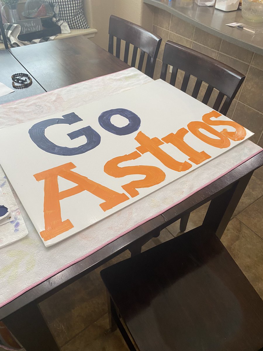 TxDad556's tweet photo. @JuliaMorales My daughter Harlow getting ready for her first  Astros game tomorrow!! https://t.co/XlHyMXC59S