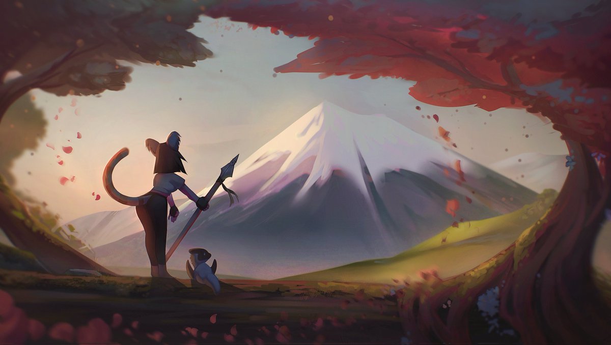 volcano 🌋 

#fanart #oc #originalcharacter #marumo #painting #landscape #gameart #conceptart