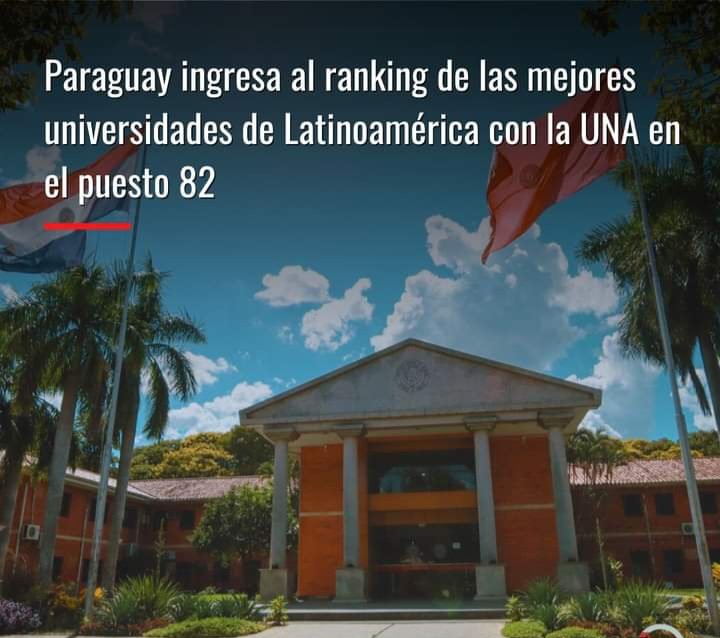 GuaraniRed's tweet photo. EN EL RANKING DE LAS MEJORES UNIVERSIDADES...
Ingresando por primera vez en esta categoría elaborada por el Times Higher Education (THE)

La Universidad Nacional de Asunción se sitúa en el puesto 82 de 197 instituciones de educación superior de Latinoamérica y el Caribe. https://t.co/kLm6jYMR7T