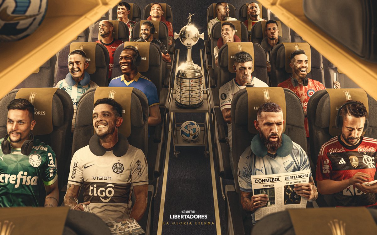 😍 ¡El viaje rumbo a los Octavos de Final de la CONMEBOL #Libertadores está a punto de comenzar!

🔜🏆 Este miércoles es el sorteo: ¿quién será el dueño de la #GloriaEterna en 2⃣0⃣2⃣3⃣?