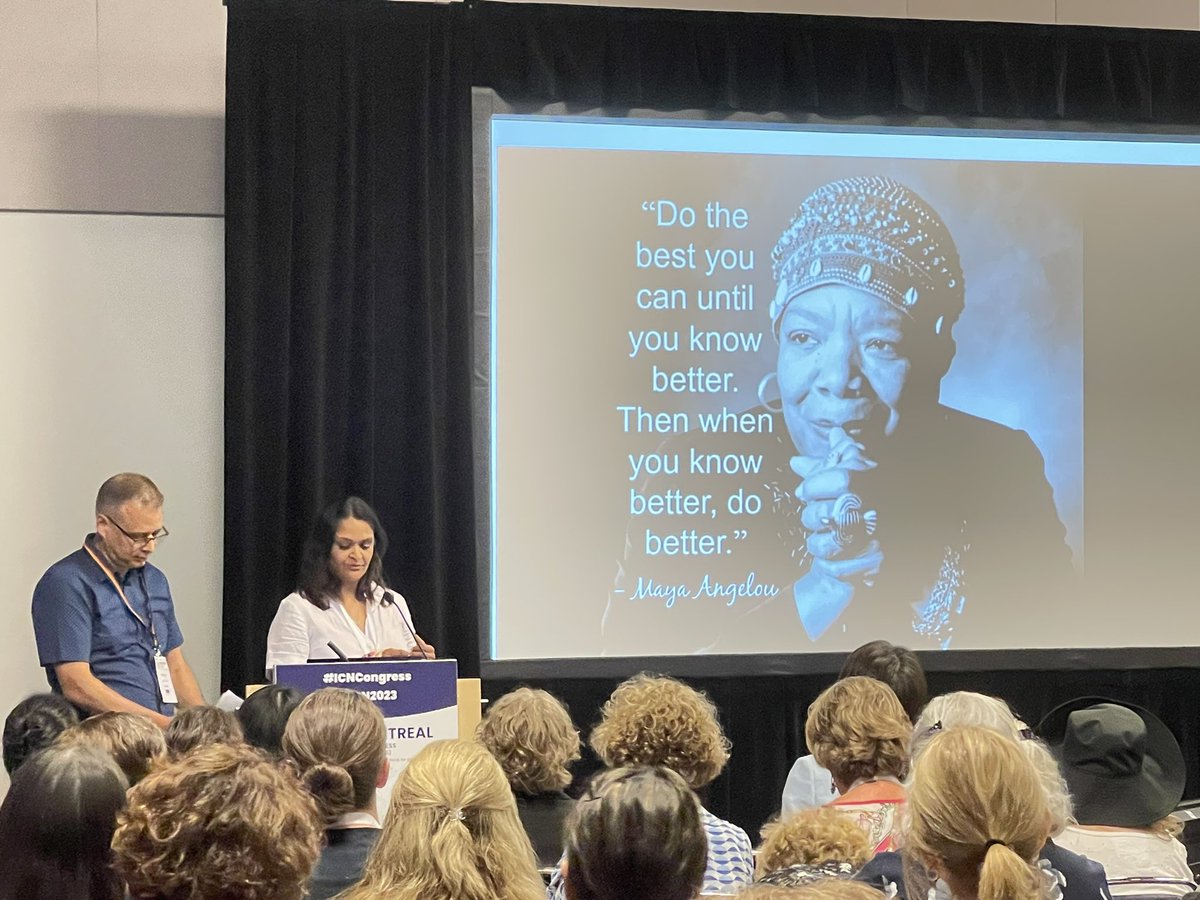 Vidhya_GH's tweet photo. @Mona_Sawhney and @RogerPilon1 from @QueensuSON presenting at @ICNurses #ICN2023 #ICNCongress https://t.co/TJzQssQD2A