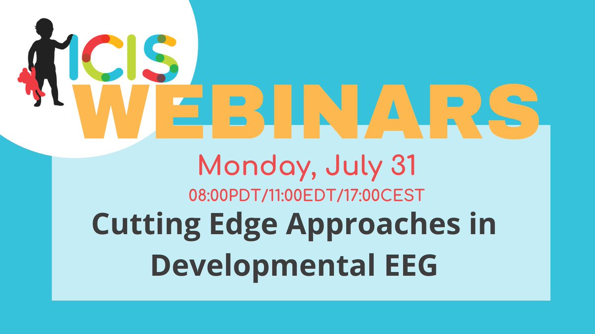 ICIS members can now register to the first summer webinar: Cutting edge approaches in developmental EEG.  Presented by Lindsay Bowman, Sam Wass <a href="/ProfSamWass/">Sam Wass</a>  and Lara Pierce <a href="/LaraJPierce/">Lara Pierce</a> .  July 31.
More info at infantstudies.org/icis-online-ev…