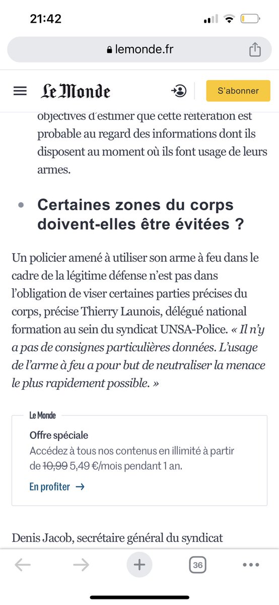RudiMarin's tweet photo. @VincLapierre L’un ou l’autre il s’agit de sommations, délivrées 2 fois. Le tir est ensuite autorisé pour immobiliser un véhicule ou individu qui cherche à fuir et peut blesser d’autres personnes. Le but étant l’immobilisation aucune partie du corps n’est interdite pour cible. https://t.co/jcC8dTkrGJ