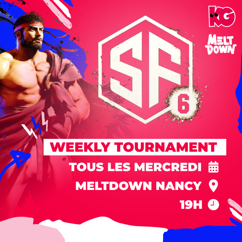 KaioGaming's tweet photo. Fight ! 🥊

Après Smash c'est au tour de Street Fighter d'avoir sa weeklie. Venez nous rejoindre nombreux pour sa première édition le 12 juillet à 19h au @MeltdownNancy ! 💥

Qui sera le premier champion ? 🏆

Inscription sur : https://t.co/SvXeHT3VCU https://t.co/cJzKX1gHSK