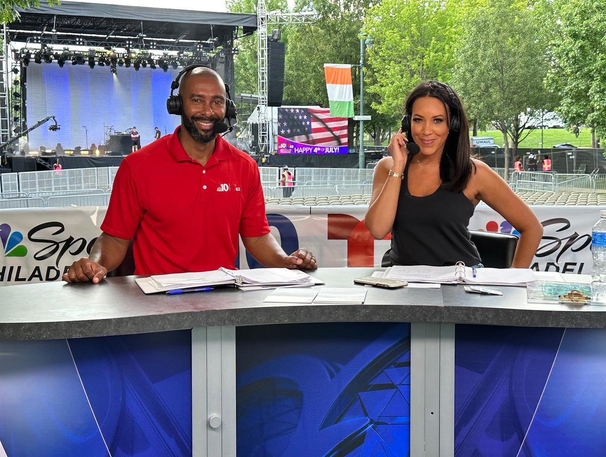 Rehearsing for our July 4th Concert & Fireworks with the newest @NBCPhiladelphia anchor @shropshire_fred See you tonight at 7 with @ddlovato and @Ludacris #july4thphilly