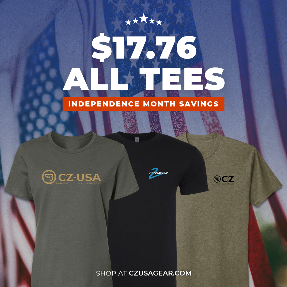 🇺🇸Happy 4th of July! We are excited to offer some exclusive deals on our apparel store in honor of the best time of the year!🇺🇸 Use the link in to take advantage of these deals! ~ linktr.ee/czusafirearms