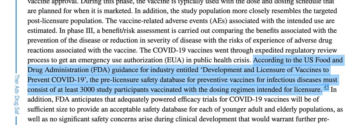 phdadams's tweet photo. Thanks for everyone who took the survey. 

It seems the US FDA has indeed answered the question of what kill rate from vaccination is acceptable, and the answer appears to be 1 vaccine induced death per 3001 vaccinees.
 
Apparently, the USFDA requires a minimum of 3,000 vaccinees for licensure [1], and therefore mandating a vaccine on a population (such as your children, yourself and everyone else). 

If such a mandated vaccine killed 1 person in 3001 people vaccinated, it would not be picked up. If such a vaccine was released on the US population, it would result in 110,000 vaccine induced deaths. This is what the FDA considers to be acceptable.  🤔

And by the way, if you think  "we would pick up on such a thing in post-licensure surveillance"... Have a look at VAERS [2]. Post-licensure surveillance doesn't seem to consider ANY of the 17,500 US deaths that have been reported to VAERS following Covid mandates to be caused by the vaccines. And VAERS is well known to be greatly under-reported. Studies have shown serious adverse events such as GBS and anaphylaxis may be underreported by close to an order of magnitude [4]. 

While CDC has not published any analysis of the reported deaths in VAERS, independent researchers have looked at it and found "there were only 14% of the cases for which a vaccine reaction could be ruled out as a contributing factor in their death." [3]

[1] https://t.co/MdeIR6YW2M
[2] https://t.co/LXC4wn5sZa (be sure to select "US/Territories")
[3] https://t.co/ff5ADahmRW
[4] https://t.co/MkJtPkfHoL