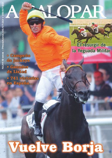 📍Fayos: “Me siento bendecido por volver a montar”
📍La Yeguada Militar, líder en San Sebastián
📍Il Decamerone podría empezar a preparar la Copa de Oro en Madrid
📍Centurión refuerza su cuadra 🇪🇸con un valor 43,5 
👉🏽 noticias.agalopar.com/a-galopar-19-p…