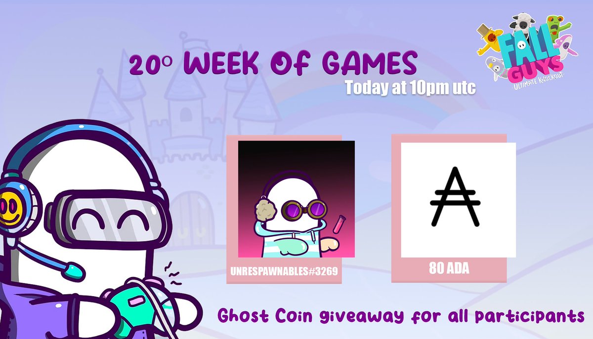 Lets play Fall Guys!!! 💜🎮

In an hour we will be meeting on our discord.
Join us and compete for prizes;
discord.gg/YDbGUwXR