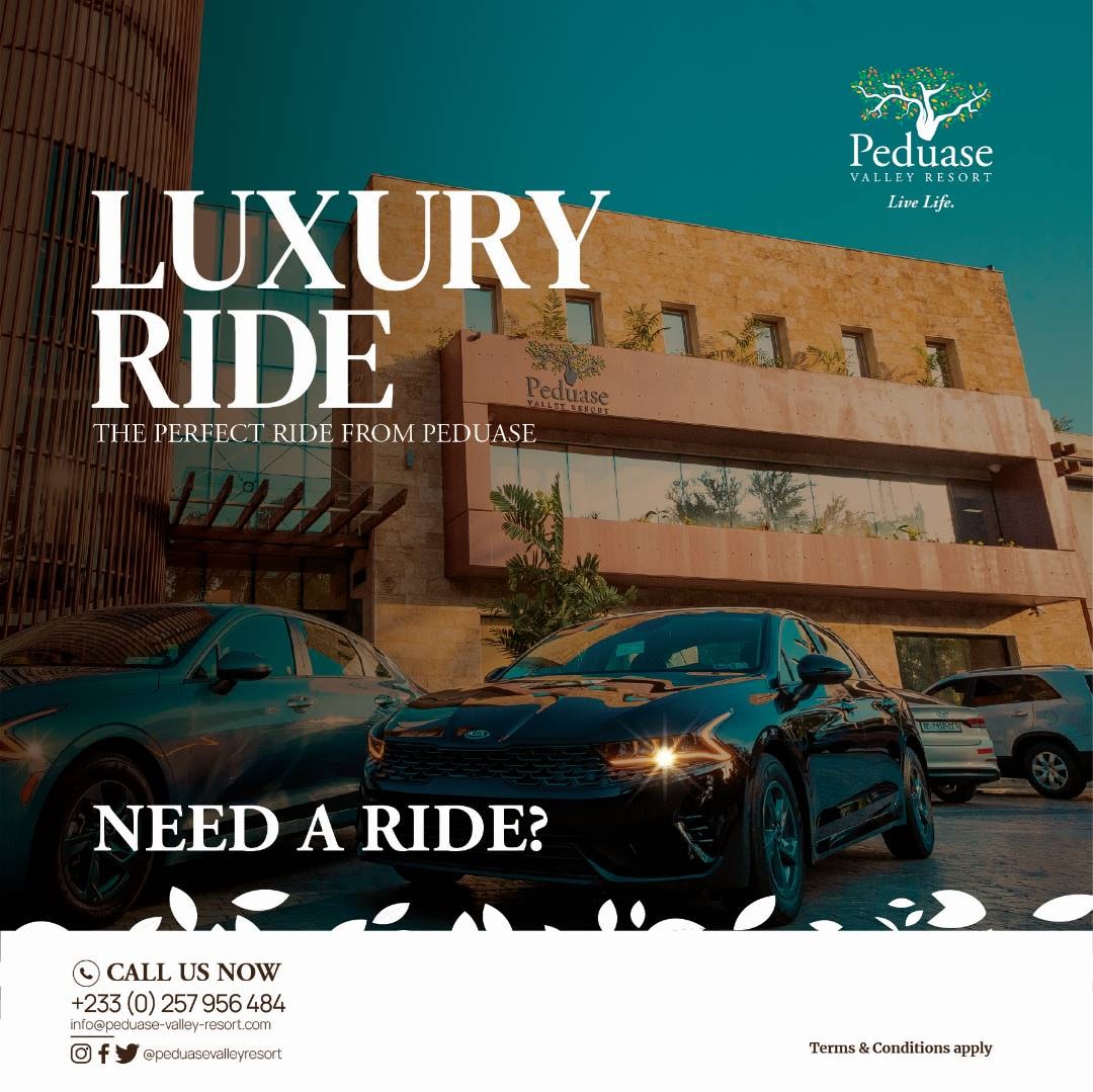 PeduaseValley's tweet photo. What's your Destination?? Need an airport pickup? 
Just let us know and we'll give you the Best Luxurious Ride with the best Chauffeur to take you to your destination.
Call us on 025 795 6484 to book your ride now!
@EdwardAsare @gyaigyimii @Naa_Ashorkor @yvonnenelsongh https://t.co/QZmS5jaY0r