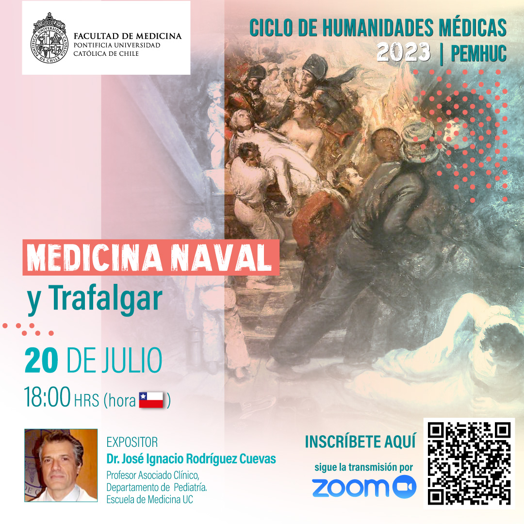 SOCHHIM's tweet photo. La experiencia médica en conflictos navales será el tema principal de la sesión de julio del Ciclo de Humanidades Médicas que organiza Medicina UC. Inscripciones aquí https://t.co/udR3AlYlMC https://t.co/rp8EF5hofT