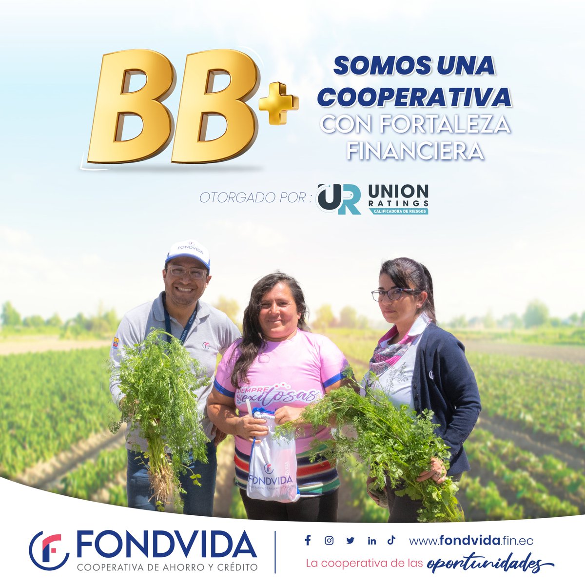 CoacFondvida's tweet photo. ¡Excelentes Noticias!🎉 #Fondvida ha sido certificado con la calificación BB+ por #UNIONRATINGS, demostrando nuestro compromiso con la excelencia y la gestión responsable.💪
¡Seguiremos brindando a nuestros clientes una experiencia financiera sólida y confiable!🔵🟣 https://t.co/XiBoR0VtMO
