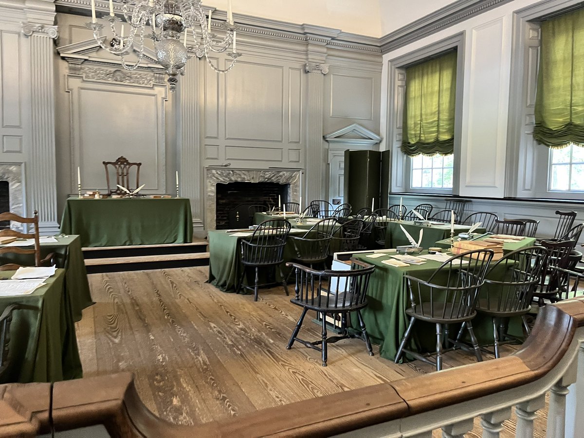 This is it — the room where delegates of the Second Continental Congress, of which Isaac #ghostscbs was a delegate, established the Continental Army, elected George Washington as Commander-in-Chief and signed the Declaration of Independence. #amrev
#July4