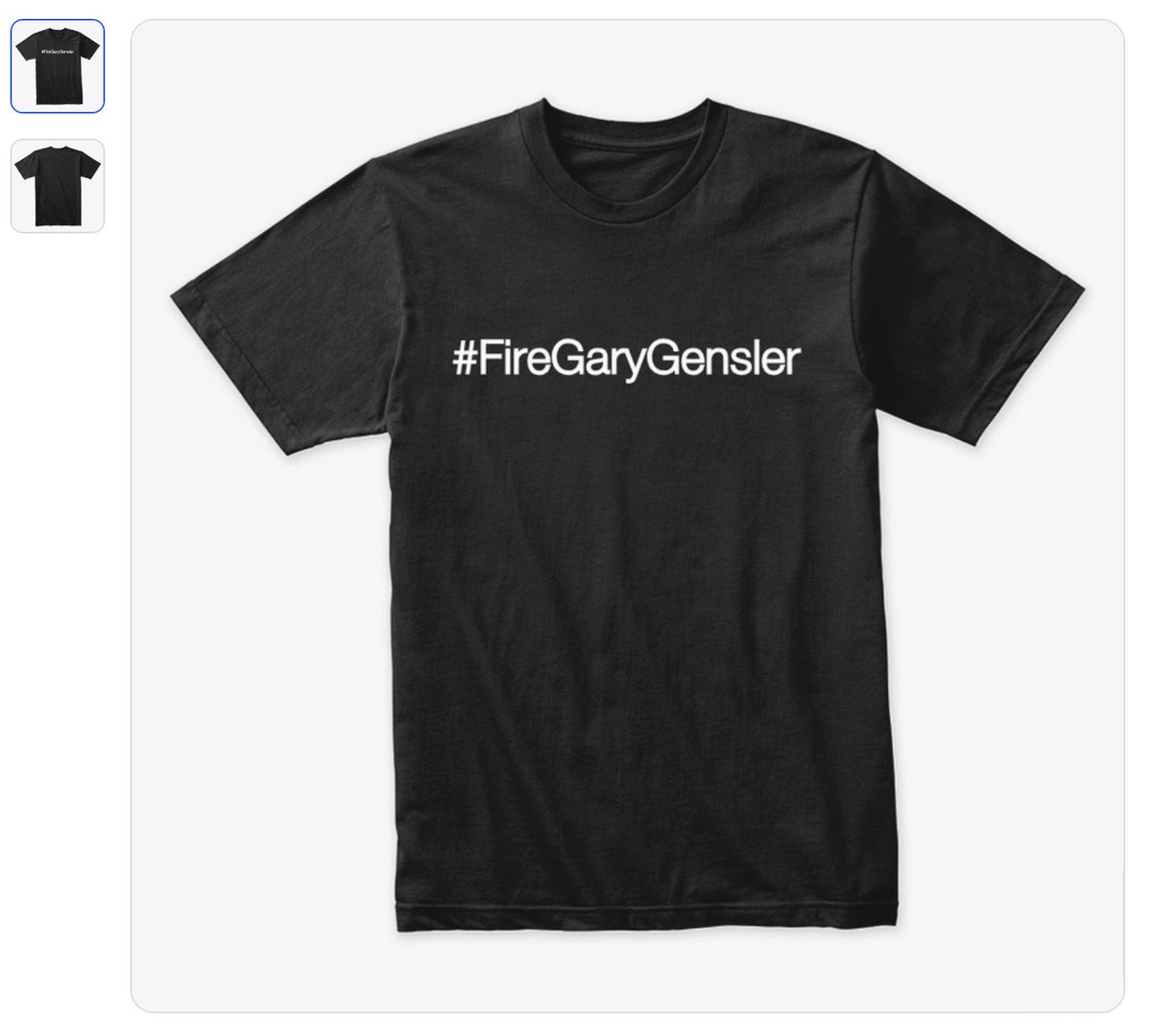 📢Who wants a Free #FireGaryGensler T-Shirt?

I'm giving away 5 t-shirts! Winners will be randomly selected tomorrow.

How to win:👇
1) Must be a follower of my Twitter account <a href="/ThinkingCrypto1/">Tony Edward (Thinking Crypto Podcast)</a>
2) Like and Retweet this Tweet
3) Leave a comment below with the hashtag