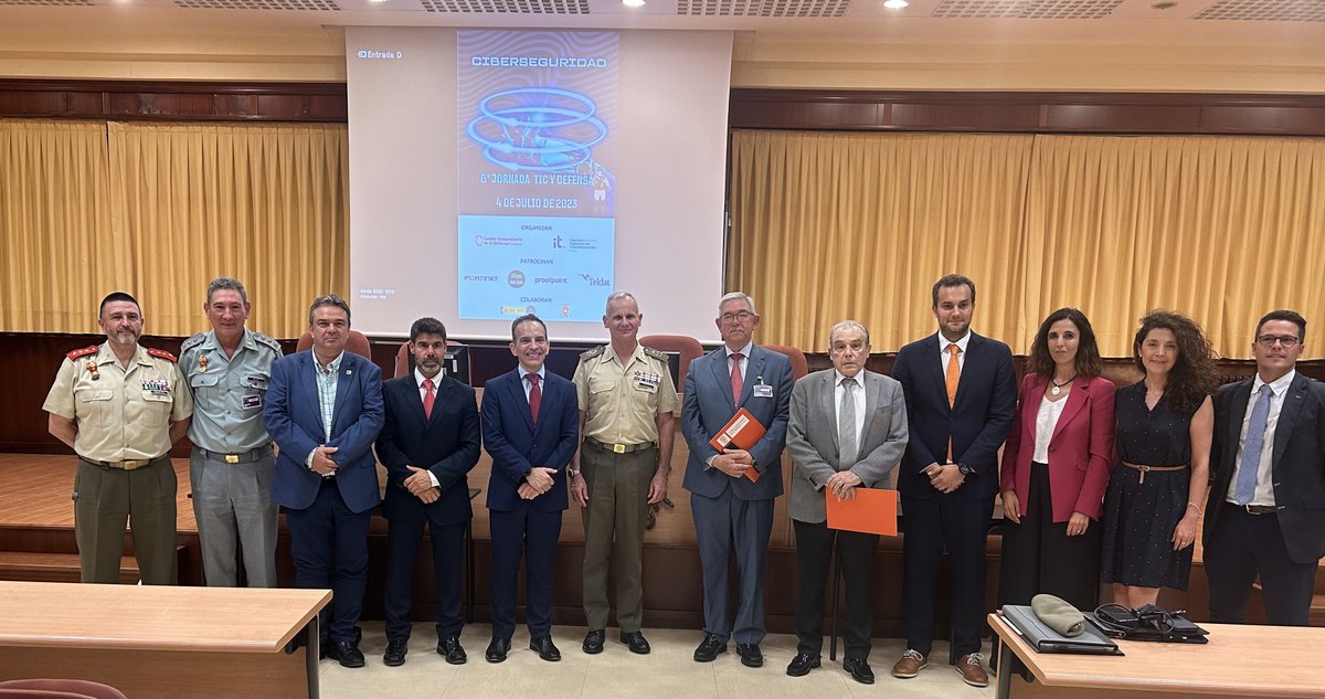 TelecosAragon's tweet photo. La 8ª Jornada “Las TIC y la Defensa” 🪖 que organizamos junto a @CUDZaragoza en la #AGM_ET pretendió acercar a los estamentos militares la importancia de la #ciberseguridad con @Fortinet @proofpoint @TeldatCorp #CESTIC @grupomilcom Lee un resumen 👇
https://t.co/uh6HgCFegG https://t.co/WyTWZiS3za