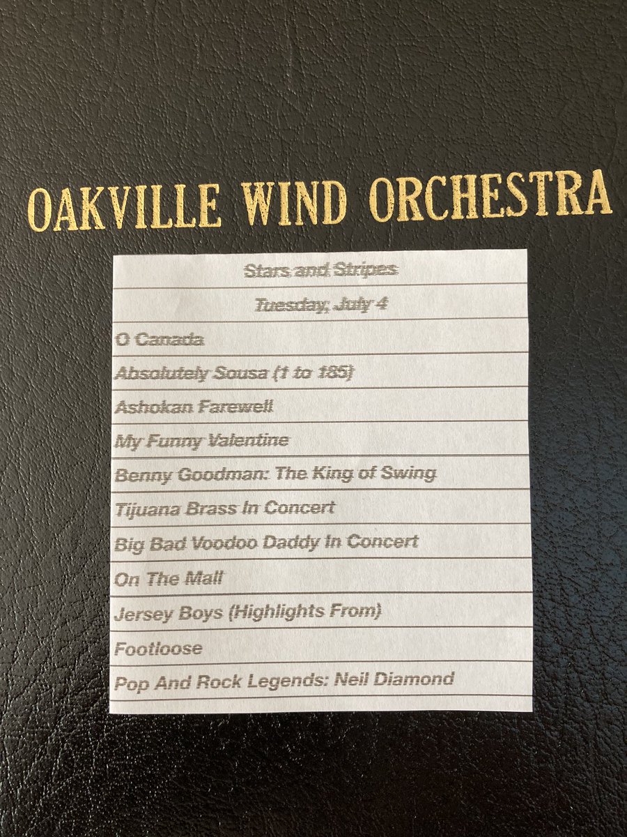 Tonight’s lineup “Stars and Stripes” #owosummer #bronteoutdoormusic
<a href="/BronteBIA/">Bronte Village BIA</a> <a href="/oakvillearts/">OakvilleArtsCouncil</a> <a href="/OakvilleMoms/">Oakville Moms 🇨🇦</a> @wealth_steward