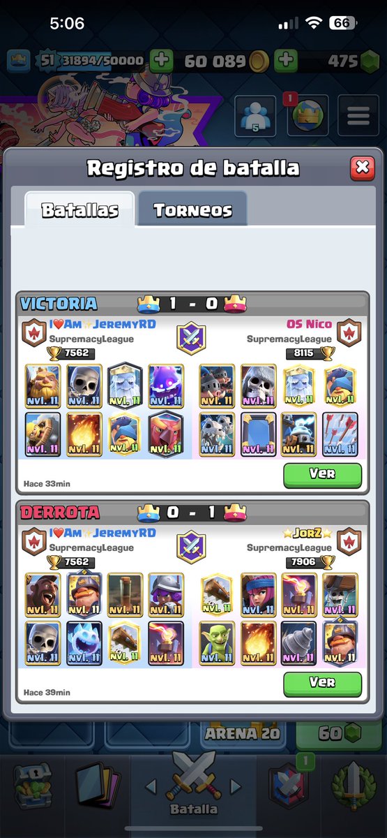 Hoy nos fuimos de 1-1 en la a seguir mejorando <a href="/CR_Supremacy/">Supremacy League</a> <a href="/TeamWaikiPE/">TEAM WAIKI</a>