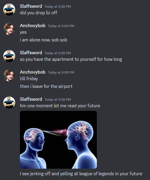 Slaffsword's tweet image. Another day with @anchovybob