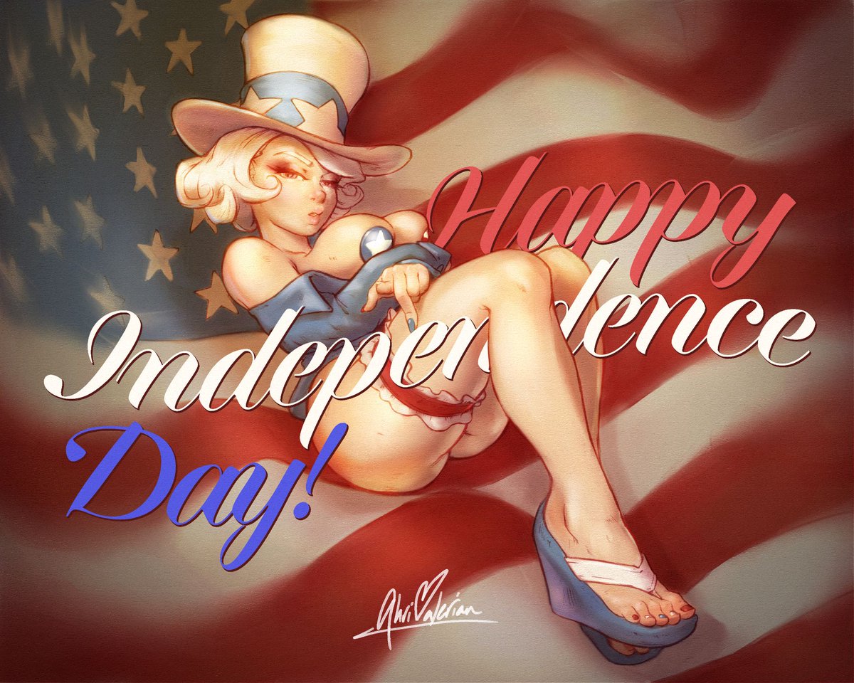AhriValerian's tweet photo. Auntie Sam wishes you a happy #independenceday! ❤️ Y'all enjoy a lovely evening https://t.co/qsq84fE6YO