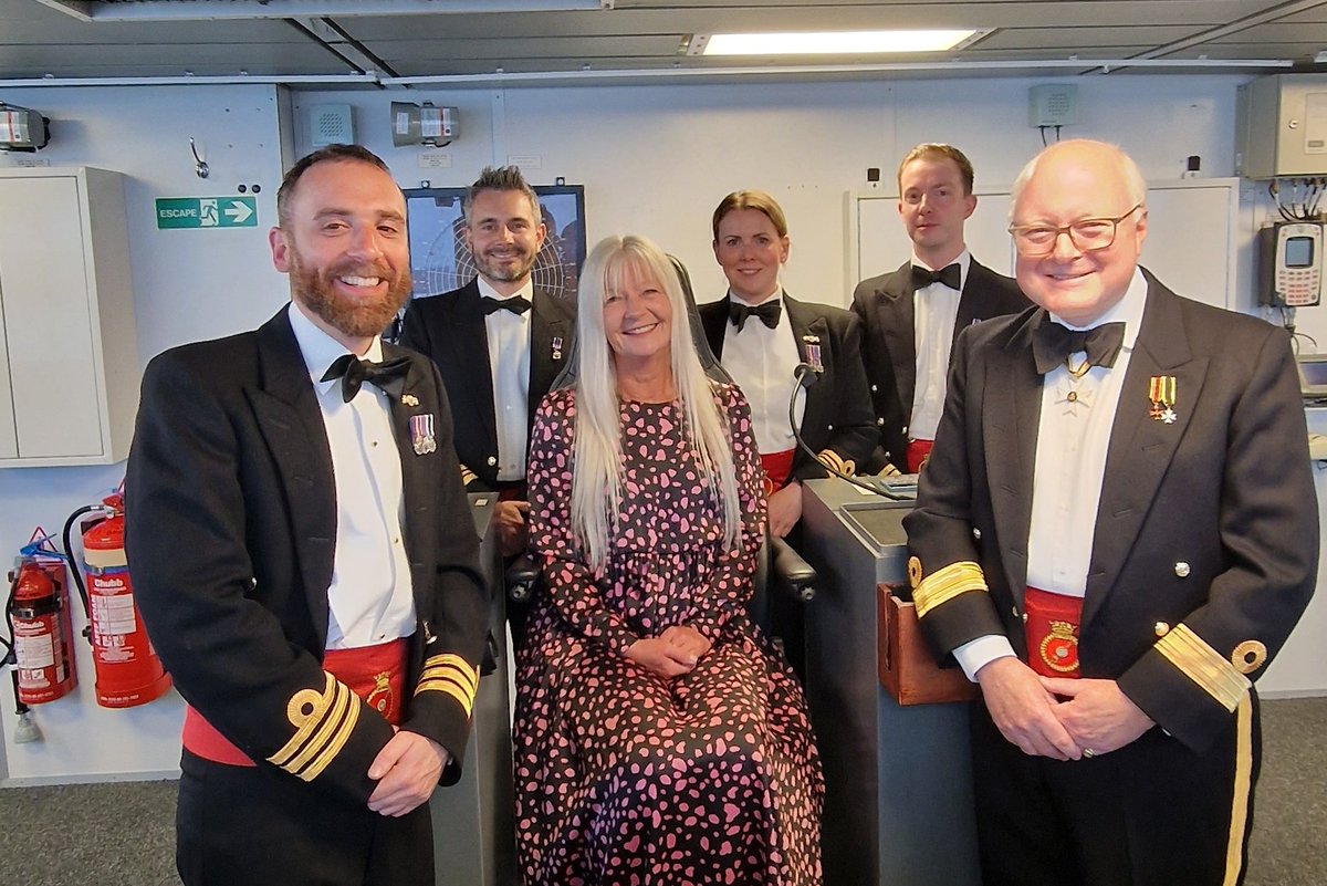 An honour to host Lady Massey, our sponsor, for dinner; reminiscing on our launch 10 years ago! 🚢 royalnavy.mod.uk/news-and-lates…