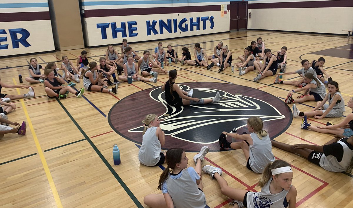 GSandowne's tweet photo. First day complete for the first ever @kwgba Phoenix basketball camp! We had an awesome day with lots of hoops, team building, and games! It was a hot one in the gym, but everyone powered through! 
#PhoenixRise https://t.co/D9B72rh8WL